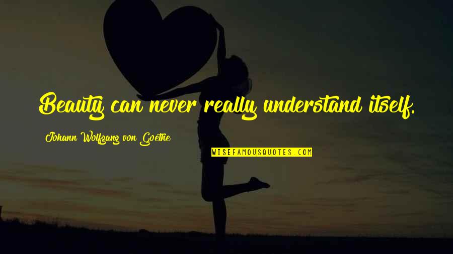 Karimah Cooper Quotes By Johann Wolfgang Von Goethe: Beauty can never really understand itself. Karimah Cooper Quotes By Johann Wolfgang Von Goethe: Beauty can never really understand itself.