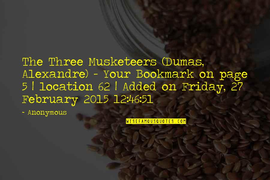 Karine Ferri Quotes By Anonymous: The Three Musketeers (Dumas, Alexandre) - Your Bookmark Karine Ferri Quotes By Anonymous: The Three Musketeers (Dumas, Alexandre) - Your Bookmark