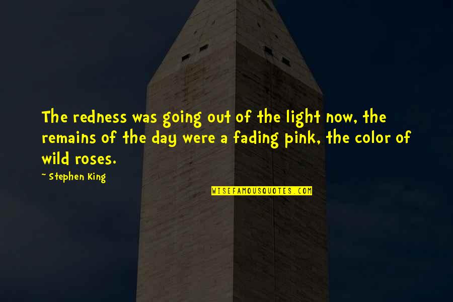Karins Kottage Quotes By Stephen King: The redness was going out of the light Karins Kottage Quotes By Stephen King: The redness was going out of the light