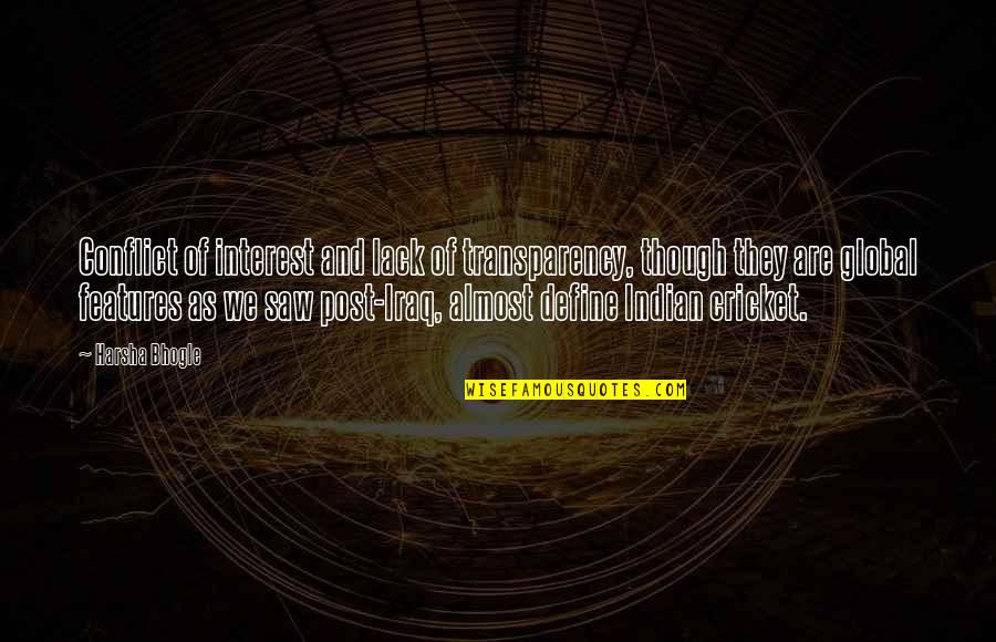 Karkov Gin Quotes By Harsha Bhogle: Conflict of interest and lack of transparency, though