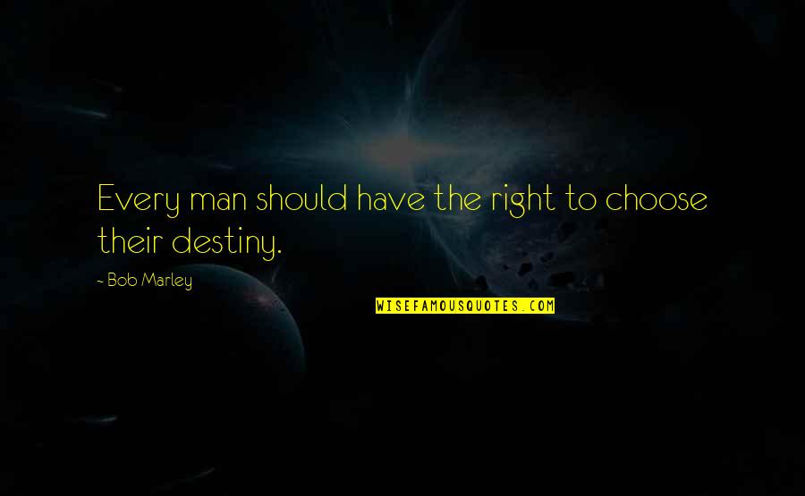 Karl Jansky Quotes By Bob Marley: Every man should have the right to choose