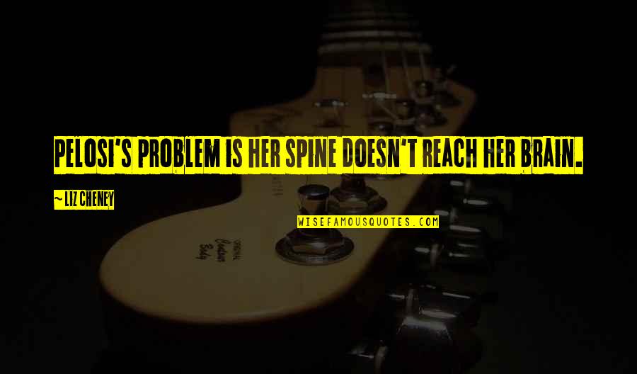 Karl Polanyi Quotes By Liz Cheney: Pelosi's problem is her spine doesn't reach her