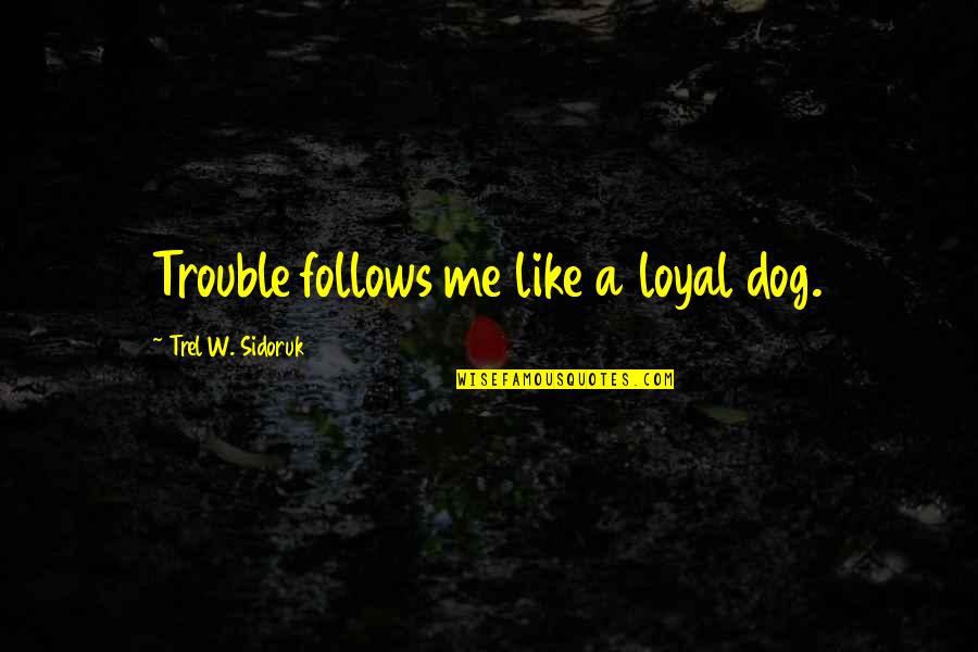 Karma And Life Quotes By Trel W. Sidoruk: Trouble follows me like a loyal dog.