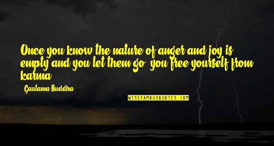 Karma And Quotes By Gautama Buddha: Once you know the nature of anger and