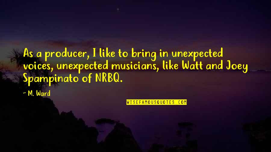Karmabhumi Express Quotes By M. Ward: As a producer, I like to bring in Karmabhumi Express Quotes By M. Ward: As a producer, I like to bring in