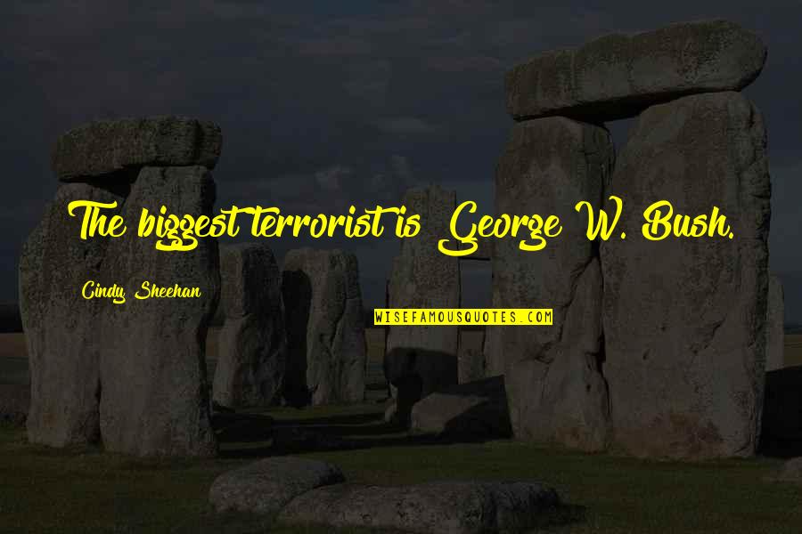 Karmayogi Nagar Quotes By Cindy Sheehan: The biggest terrorist is George W. Bush. Karmayogi Nagar Quotes By Cindy Sheehan: The biggest terrorist is George W. Bush.