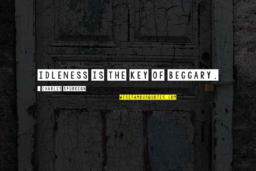 Karolus Quotes By Charles Spurgeon: Idleness is the key of beggary. Karolus Quotes By Charles Spurgeon: Idleness is the key of beggary.