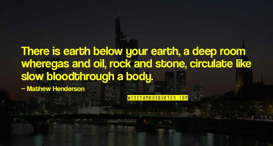 Karsch And Anderson Quotes By Mathew Henderson: There is earth below your earth, a deep