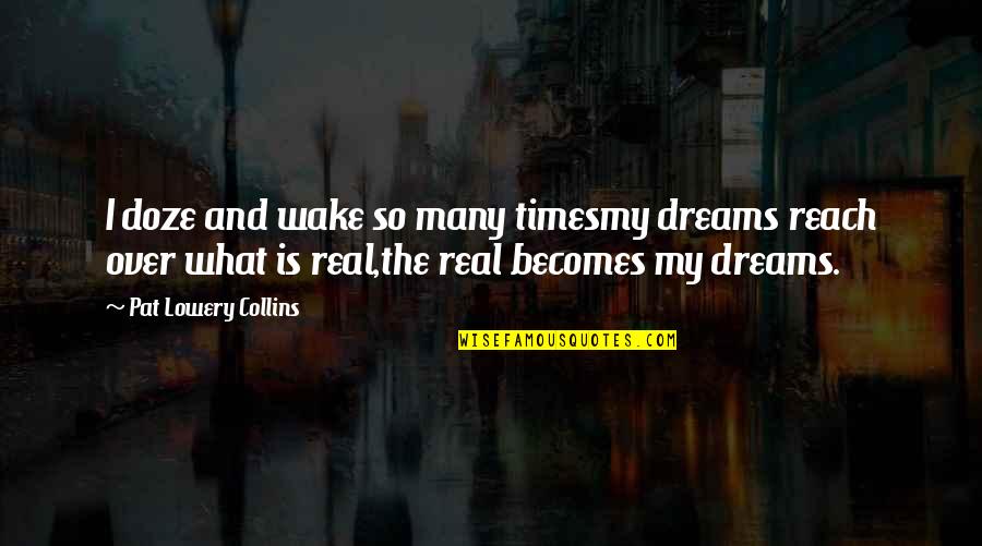 Kartonnen Quotes By Pat Lowery Collins: I doze and wake so many timesmy dreams