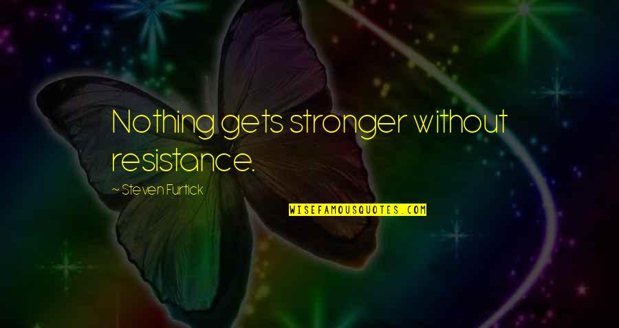 Kasabian Lyric Quotes By Steven Furtick: Nothing gets stronger without resistance.