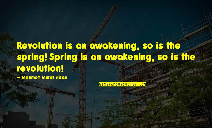 Kasey Kahne Quotes By Mehmet Murat Ildan: Revolution is an awakening, so is the spring!