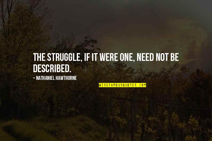 Kashmiri Wazwan Quotes By Nathaniel Hawthorne: The struggle, if it were one, need not