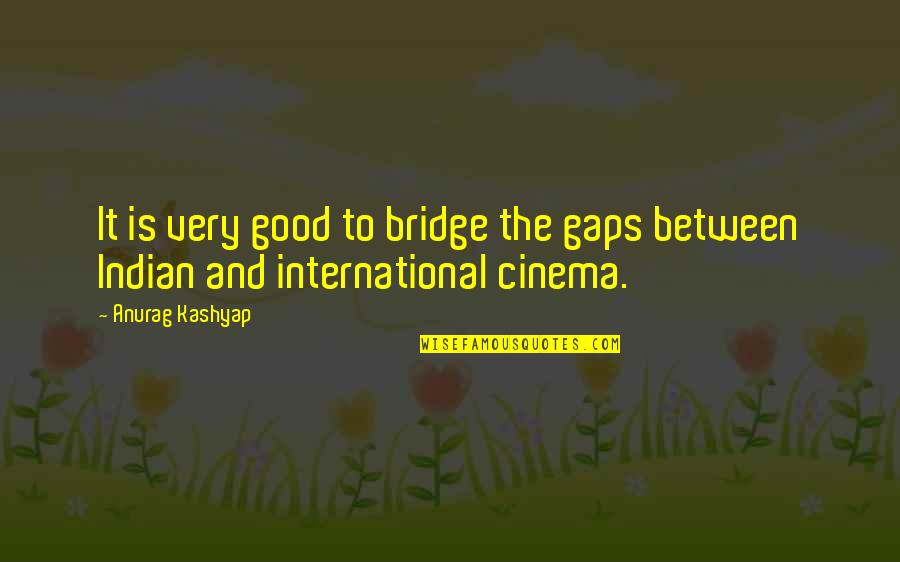 Kashyap Quotes By Anurag Kashyap: It is very good to bridge the gaps