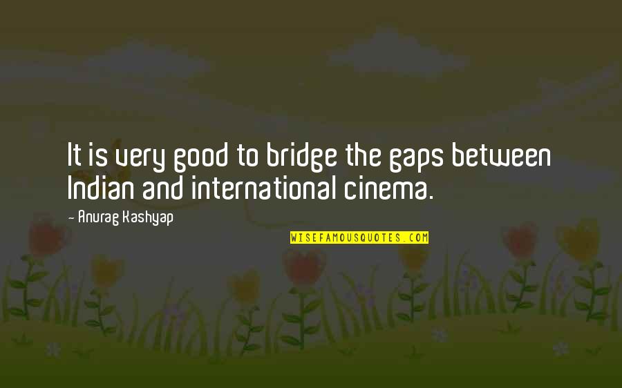 Kashyap's Quotes By Anurag Kashyap: It is very good to bridge the gaps