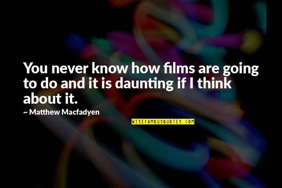Kasidonis On The News Quotes By Matthew Macfadyen: You never know how films are going to Kasidonis On The News Quotes By Matthew Macfadyen: You never know how films are going to