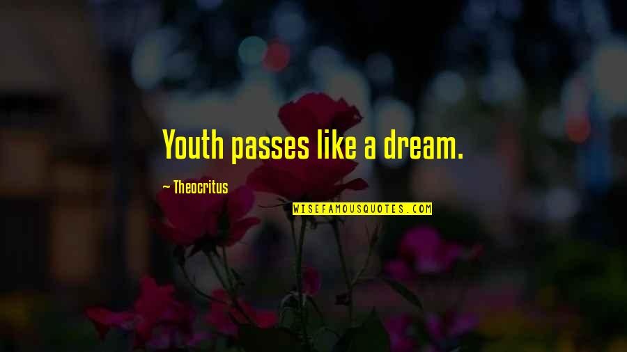 Katanou Quotes By Theocritus: Youth passes like a dream. Katanou Quotes By Theocritus: Youth passes like a dream.