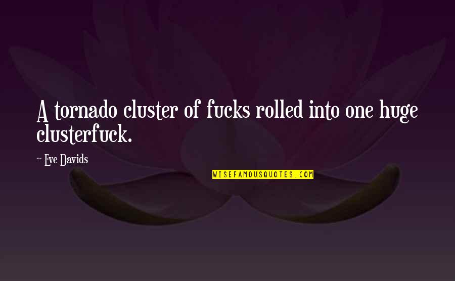 Katayun De La Quotes By Eve Davids: A tornado cluster of fucks rolled into one