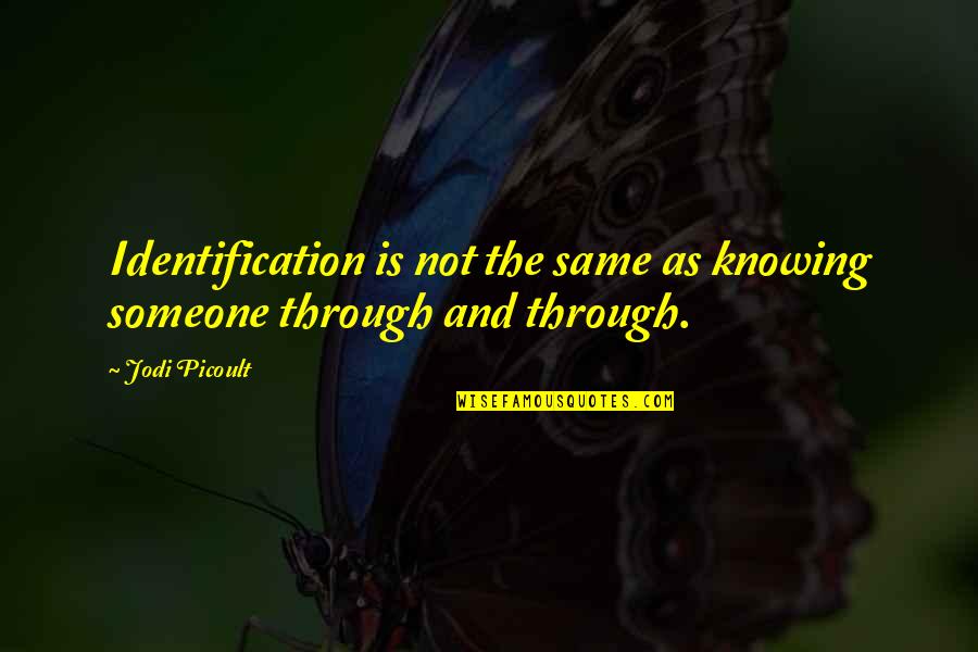 Katayun Saadai Quotes By Jodi Picoult: Identification is not the same as knowing someone