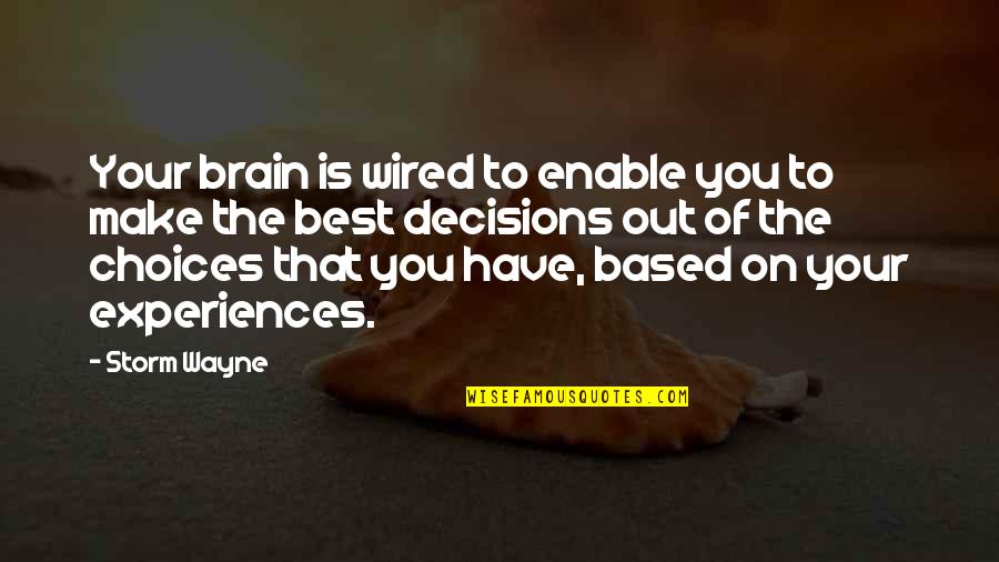 Kate Mulgrew Quotes By Storm Wayne: Your brain is wired to enable you to Kate Mulgrew Quotes By Storm Wayne: Your brain is wired to enable you to