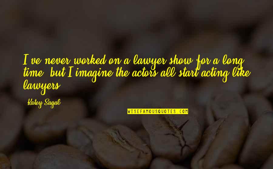 Katey's Quotes By Katey Sagal: I've never worked on a lawyer show for