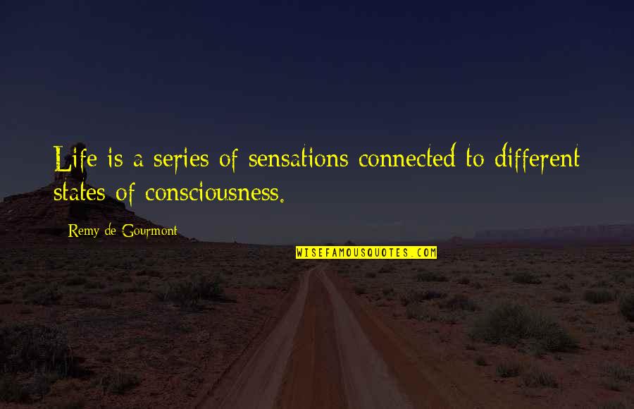 Kathuria Cardiologist Quotes By Remy De Gourmont: Life is a series of sensations connected to
