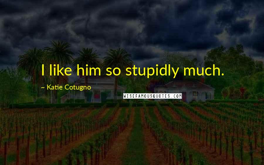 Katie Cotugno quotes: I like him so stupidly much.