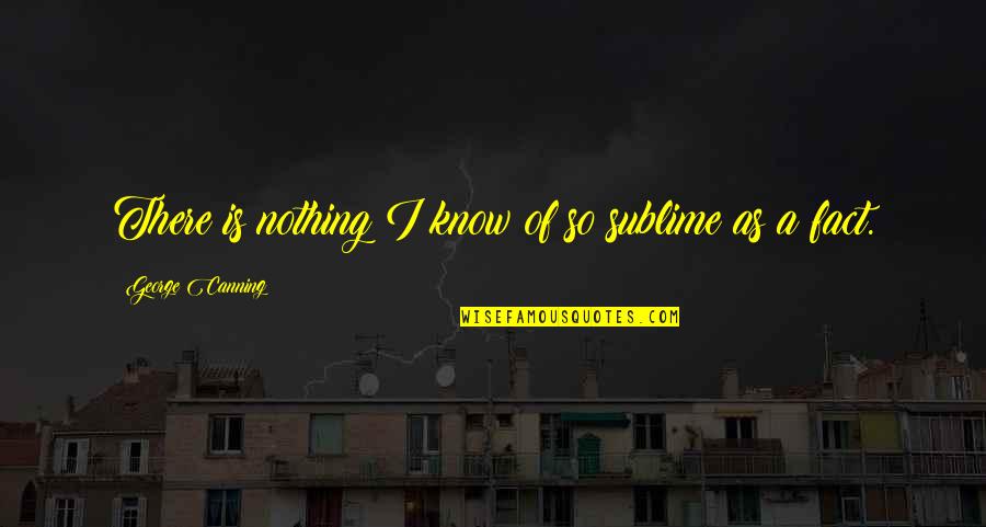 Katou Danzou Quotes By George Canning: There is nothing I know of so sublime Katou Danzou Quotes By George Canning: There is nothing I know of so sublime