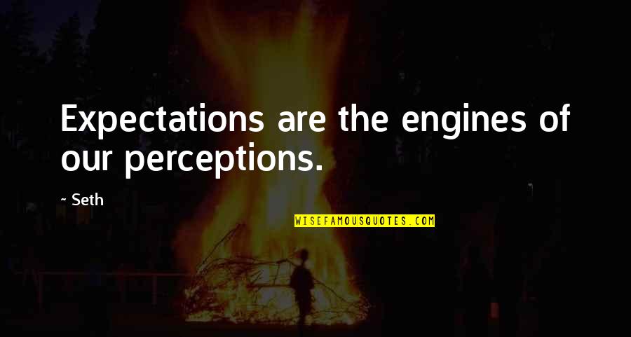 Katsura Quotes By Seth: Expectations are the engines of our perceptions.