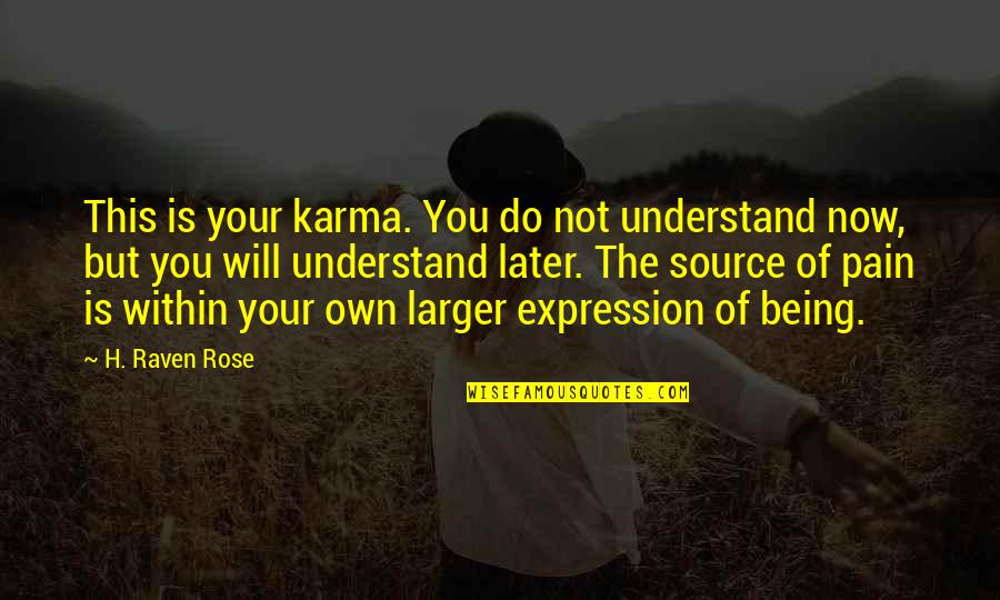 Katzarov Sa Quotes By H. Raven Rose: This is your karma. You do not understand Katzarov Sa Quotes By H. Raven Rose: This is your karma. You do not understand