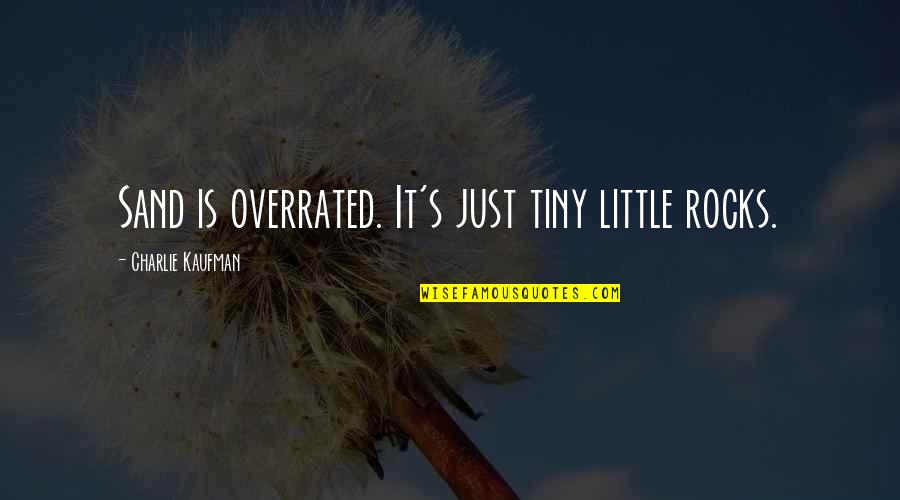 Kaufman Quotes By Charlie Kaufman: Sand is overrated. It's just tiny little rocks.