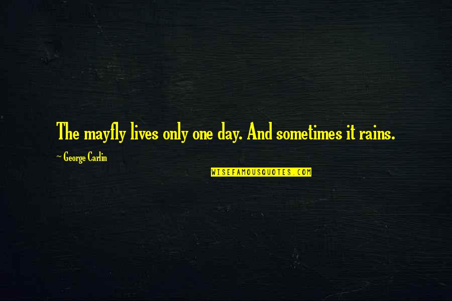 Kauneus Sneakers Quotes By George Carlin: The mayfly lives only one day. And sometimes Kauneus Sneakers Quotes By George Carlin: The mayfly lives only one day. And sometimes