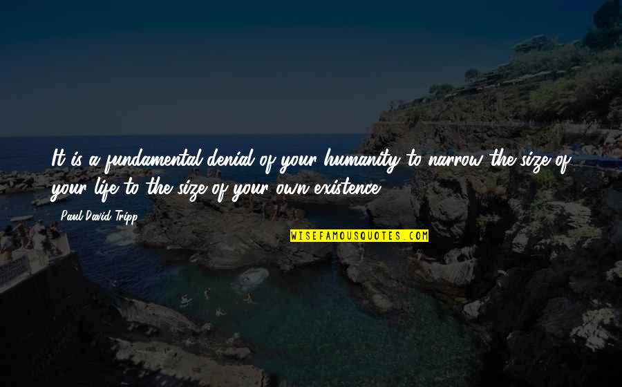Kauppi Kustom Quotes By Paul David Tripp: It is a fundamental denial of your humanity Kauppi Kustom Quotes By Paul David Tripp: It is a fundamental denial of your humanity