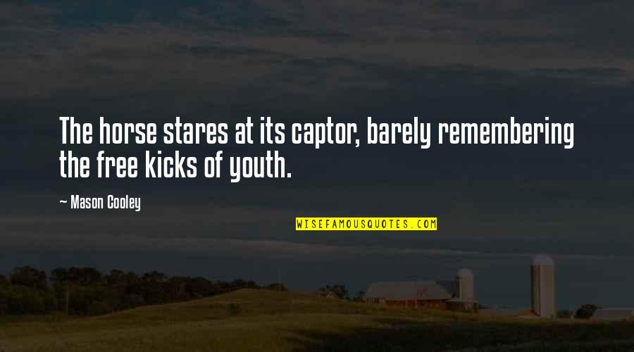 Kawula Bear Quotes By Mason Cooley: The horse stares at its captor, barely remembering