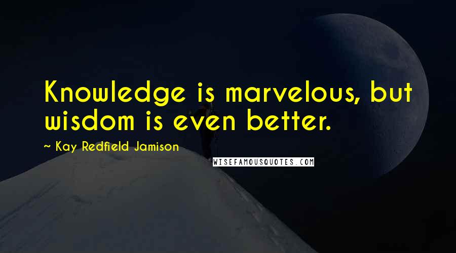 Kay Redfield Jamison quotes: Knowledge is marvelous, but wisdom is even better.