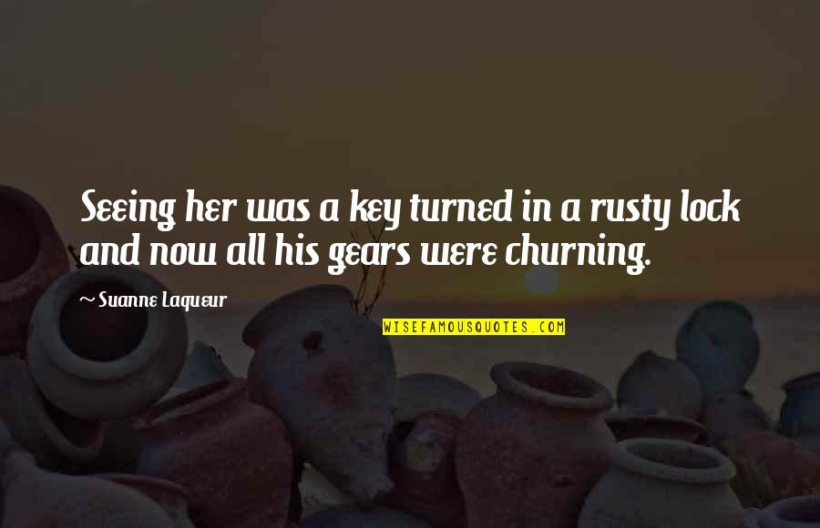 Kayako Print Quotes By Suanne Laqueur: Seeing her was a key turned in a