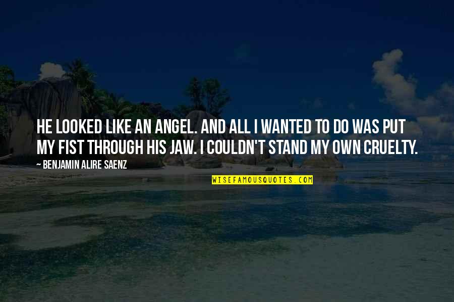 Kaydee Numbere Quotes By Benjamin Alire Saenz: He looked like an angel. And all I Kaydee Numbere Quotes By Benjamin Alire Saenz: He looked like an angel. And all I