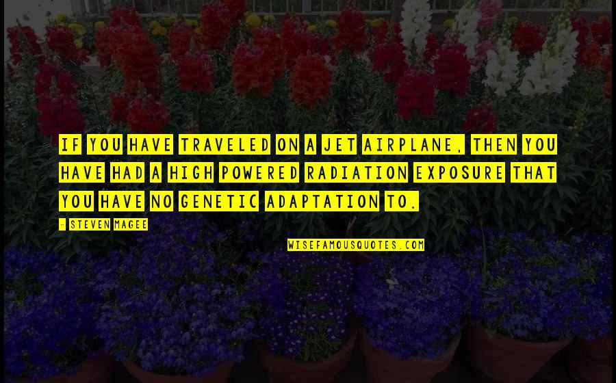 Kaylyn Migues Quotes By Steven Magee: If you have traveled on a jet airplane,