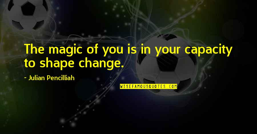 Kaynaklar Listesi Quotes By Julian Pencilliah: The magic of you is in your capacity