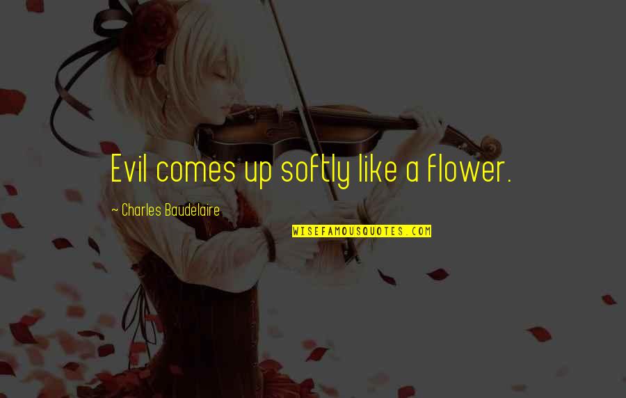 Kealty Sleeping Quotes By Charles Baudelaire: Evil comes up softly like a flower.