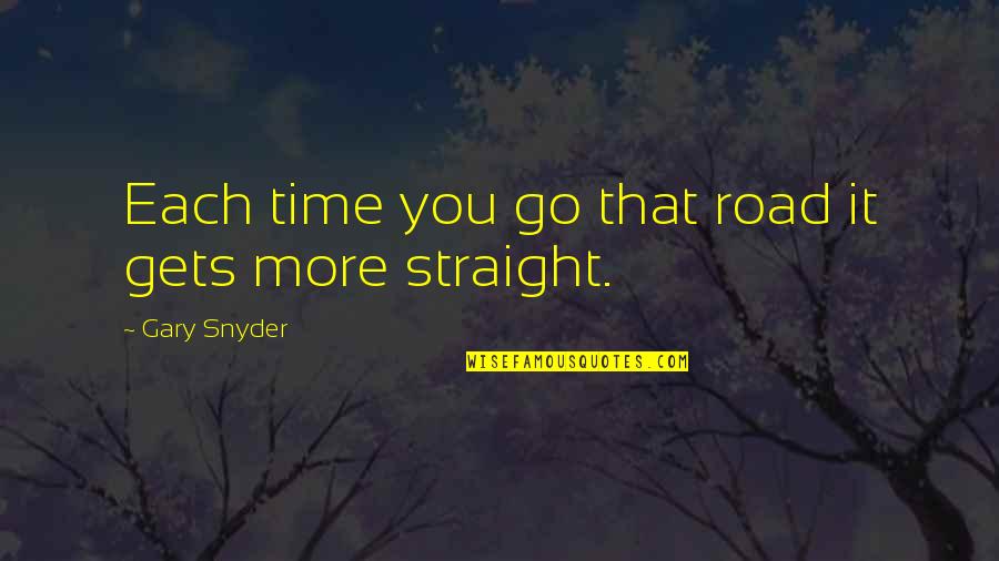 Kebijaksanaan In English Quotes By Gary Snyder: Each time you go that road it gets Kebijaksanaan In English Quotes By Gary Snyder: Each time you go that road it gets