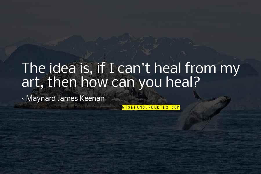 Keenan Quotes By Maynard James Keenan: The idea is, if I can't heal from