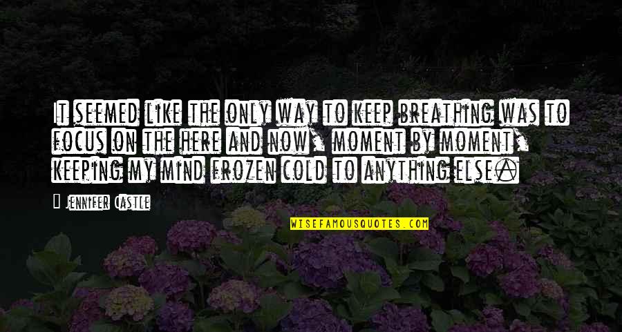 Keep Breathing Quotes By Jennifer Castle: It seemed like the only way to keep Keep Breathing Quotes By Jennifer Castle: It seemed like the only way to keep