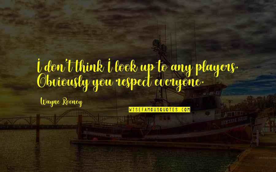 Keep Low Profile Quotes By Wayne Rooney: I don't think I look up to any