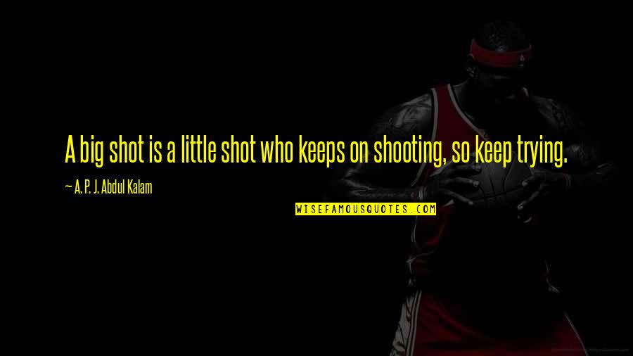 Keep On Trying Quotes By A. P. J. Abdul Kalam: A big shot is a little shot who