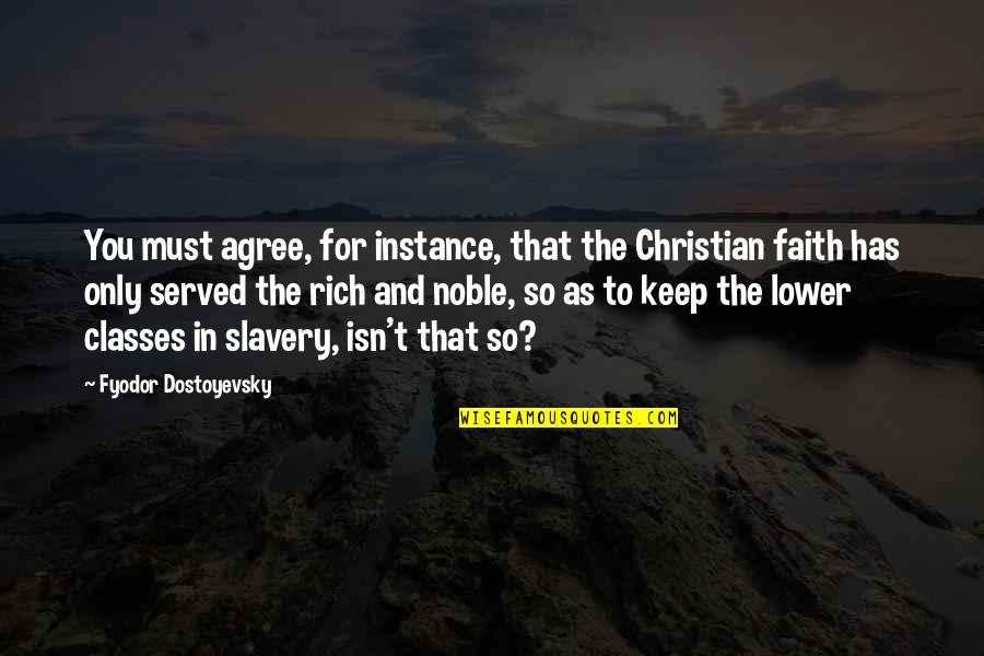 Keep The Faith Quotes By Fyodor Dostoyevsky: You must agree, for instance, that the Christian