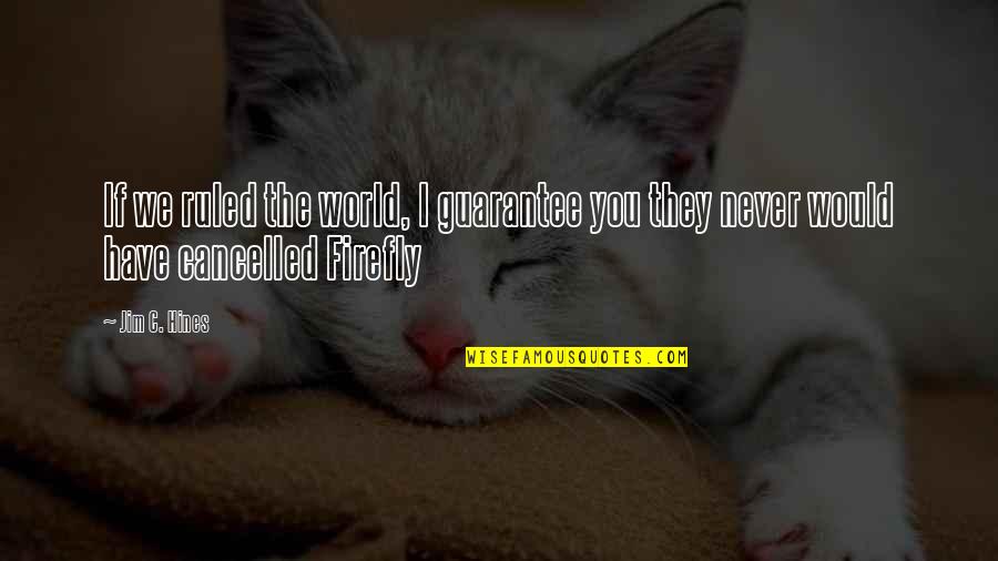 Keep Trying In Life Quotes By Jim C. Hines: If we ruled the world, I guarantee you