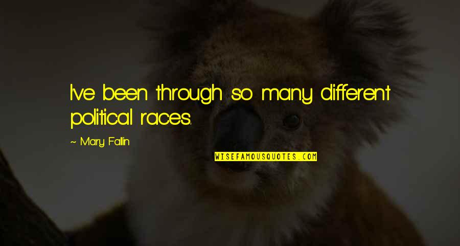 Keep Up The Good Spirit Quotes By Mary Fallin: I've been through so many different political races. Keep Up The Good Spirit Quotes By Mary Fallin: I've been through so many different political races.