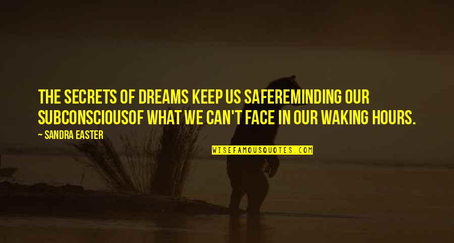 Keep Us Safe Quotes By Sandra Easter: The secrets of dreams keep us safeReminding our