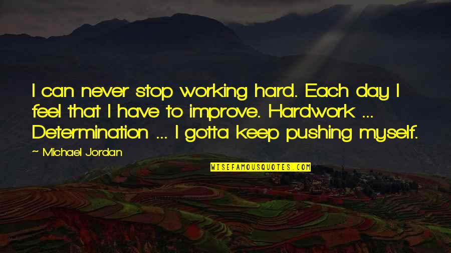 Keep Working Hard Quotes By Michael Jordan: I can never stop working hard. Each day