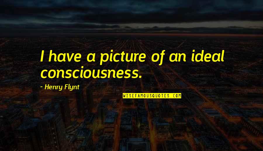 Keep Your Circle Small Quotes By Henry Flynt: I have a picture of an ideal consciousness.